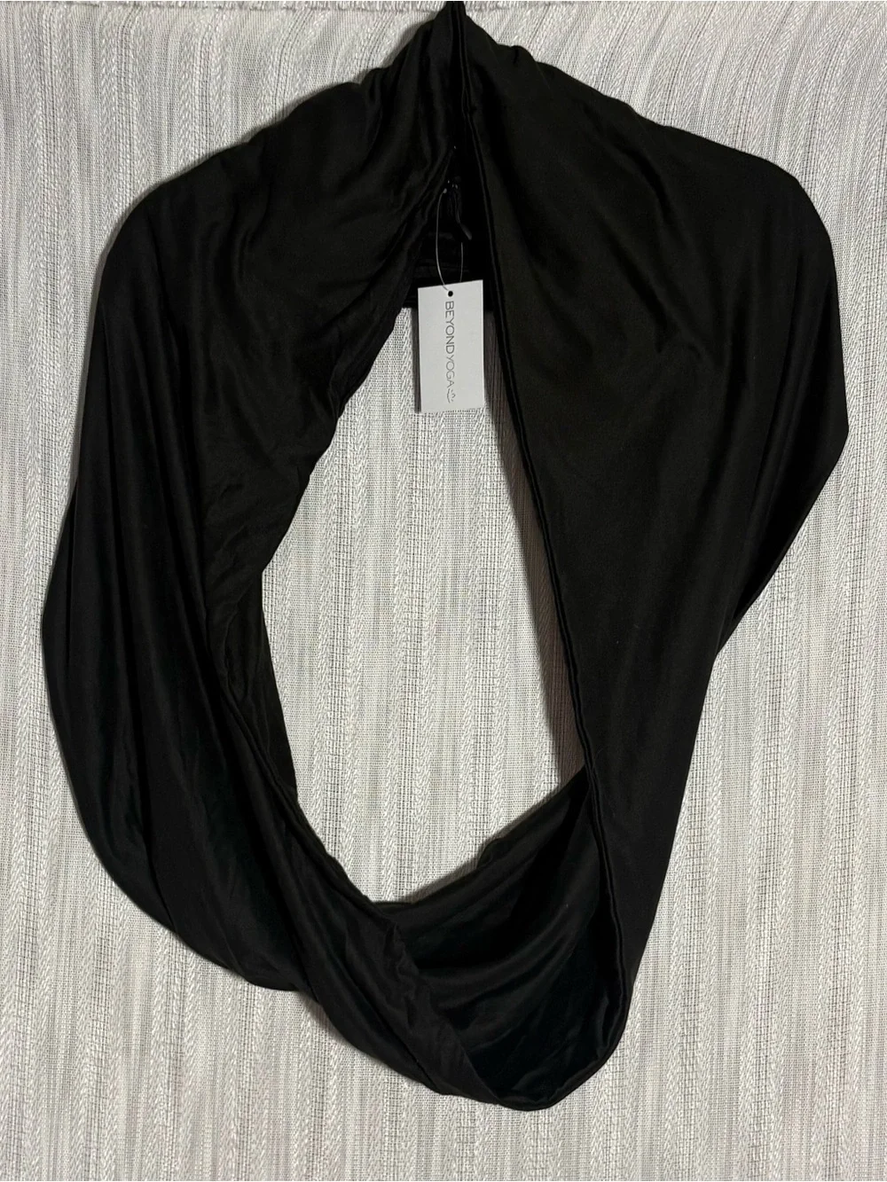 Beyond Yoga Black Loop Scarf - Lightweight Infinity Wrap